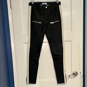 Anine Bing Black and White Skinny Pants